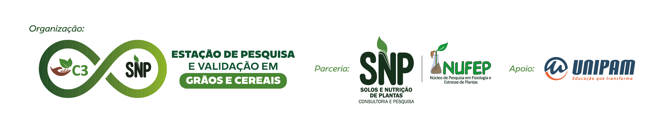 Organização C3 | SNP · Parceria SNP Solos e Nutrição de Plantas, NUFEP · Apoio Unipam